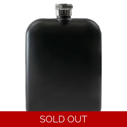 Cushion Hip Flask - 6oz - Black